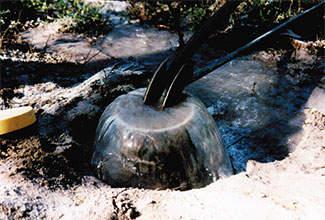 Hydraulisk tryckning av vattenbrunn